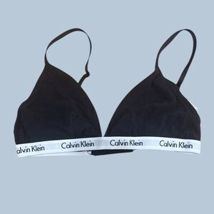 Calvin Klein Black Bralette‎ with White Band
